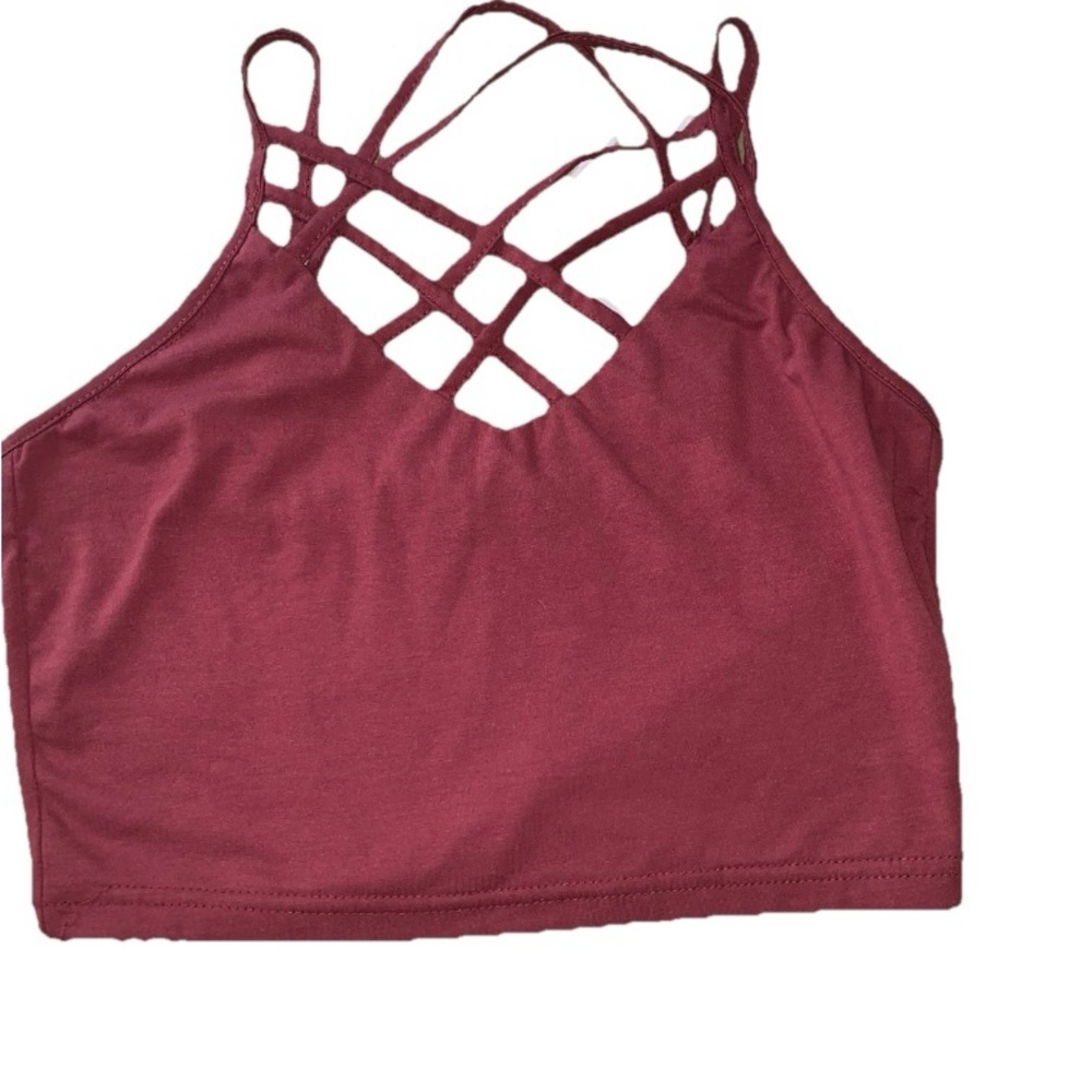 EARTHBOUND Red Cut Out Crop Tank Top new without tag